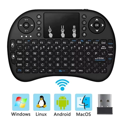 Mini Tastiera Wireless I8 2.4G Air Mouse Touchpad Wireless Android TV Box PC - Immagine 1 di 4