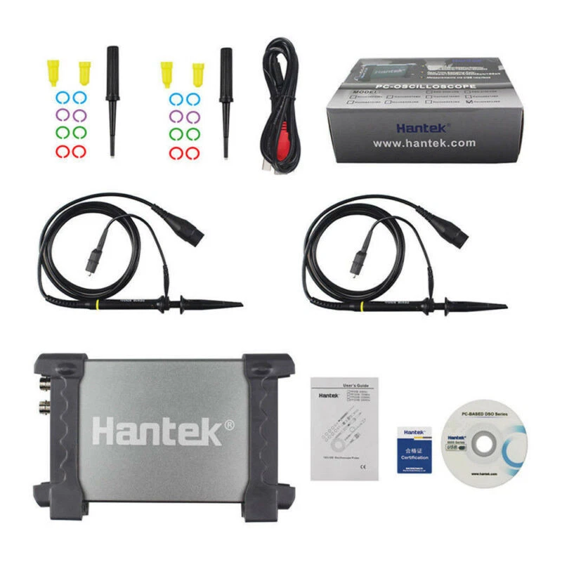 Hantek 6022BE 20Mhz Bandwidth 2 CH 48M PC Based USB Digital Storage Oscilloscope - Image 1 of 4
