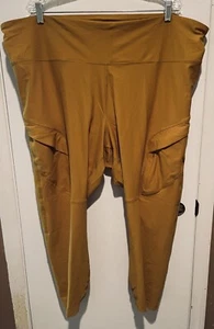 Old Navy Cozecore High Rise Powersoft Ankle 7/8 Gold Leggings Sz 4X NWT Pockets - Picture 1 of 12