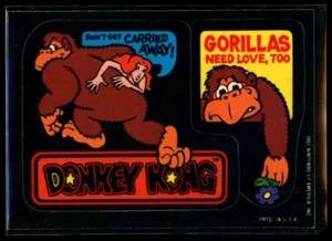 Pegatina GORILLAS NEED LOVE, TOO Princess Peach 1982 Topps Donkey Kong casi nueva C3 - Imagen 1 de 2