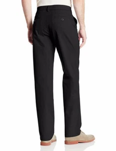 Haggar Mens Performance Straight Fit Chinos Pants 34x34 Black Cotton Blend NWT - Picture 1 of 9