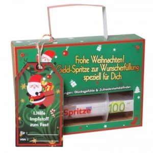 witzige Geld-Spritze Finanzspritze zum Befüllen Weihnachten - Bild 1 von 1