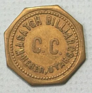 Billares Heber Utah Wasatch CC buenos para latón comercial 5c ficha de 25 mm - Imagen 1 de 2