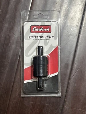 Filtro de combustível Edelbrock Street 3” X 1-1/8”, 3/8” entrada/saída 8157 - Imagem 1 de 2