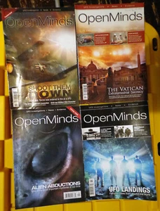 4 OPEN MINDS MAGAZINES ISSUES #1-4 UFO PARANORMAL ALIENS 2010 - Picture 1 of 5