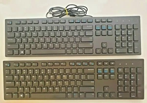 Dell WK636P Wireless Keyboard (NO Receiver) + DELL KB216t Wired Keyboard - Picture 1 of 6