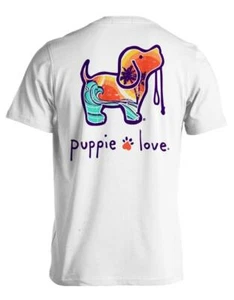 New PUPPIE LOVE Vintage Surf Pup T SHIRT - Picture 1 of 1