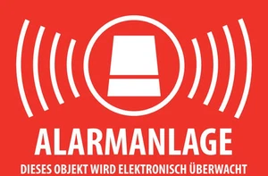 5x Alarmgesichert, Alarmanlage, Videoüberwachung, Überwacht Aufkleber 7x5cm - Bild 1 von 2