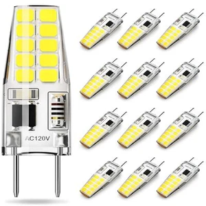 12-Pack G8 Led Bulb Dimmable, 120V T4 Bulb 20W, Daylight White 6000K, under Cabi - Picture 1 of 7
