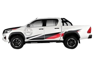 Fit For Toyota Hilux GR Sport Car Sticker Racing Sport Stripes Graphics Decals - Picture 1 of 5