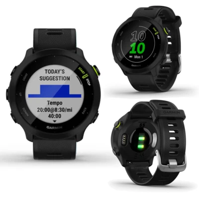 Garmin Forerunner 55 Black Smart GPS Running Swimming Cycling Multi Sports Watch - Imagen 1 de 4