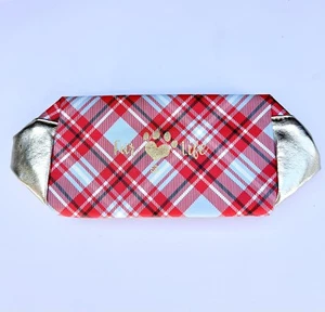 Estuche/bolso de viaje Simply Southern Cosmetic FUR LIFE azul y rojo - Imagen 1 de 4