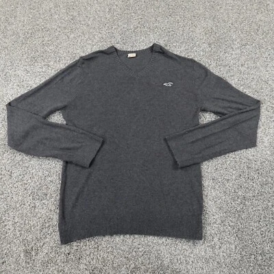 Hollister Suéter Mujer Mediano Gris Blanco Exterior Sudadera Informal Preppy Surf Foto 1 de 4