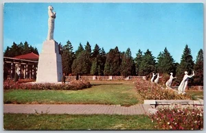 Postcard Virginia Waynesboro VA Gardens at Swannanoa Jesus Statue - Bild 1 von 2