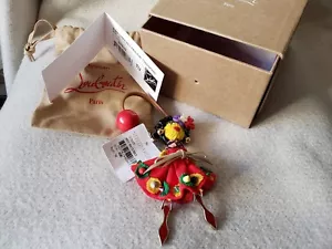 Auth New Christian Louboutin Mexiloubi Doll Multicolor Spikes Bag Charm Red Sole - Picture 1 of 12
