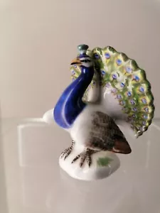 Figura de porcelana pájaro pavo real Meissen modelo n.º: 77170 excelente estado 1ª elección - Imagen 1 de 11