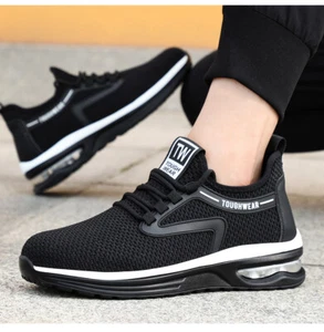 HERREN DAMEN SICHERHEITSTRAINER ARBEITEN LEICHTE STAHL ZEHENKAPPE STIEFEL SCHUHE - Bild 1 von 47