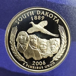 2006 S State Quarter South Dakota Proof Deep Cameo CN-Clad Coin - Picture 1 of 4