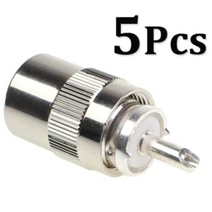 5PCS UHF PL259 Connettore a saldare dritto spina maschio con riduttore per RG8X USA - Foto 1 di 9