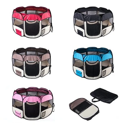 Box pieghevole per animali recinto per cani gatti e cuccioli in tessuto - Immagine 1 di 4