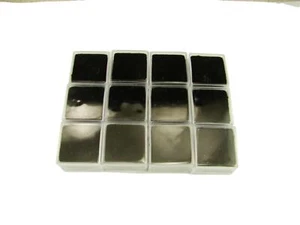 Lot of 12 Square Gold Nugget Display Cases w/ Black Foam-Gems Minerals Coin - Picture 1 of 3