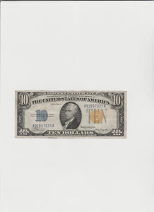 1934-A $10 North Africa WWII Emergency Issue Silver Certificate AA Series - Picture 1 of 5