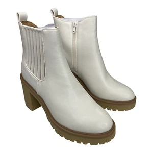 Dolce Vita Jamilla Block Heel Leather Chelsea Boots Size 8.5 S1 - Picture 1 of 5