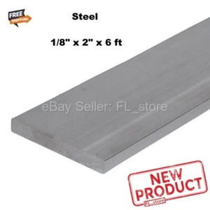 Steel Flat Bar Stock 1/8" x 2" x 6 Feet Rectangular Unpolished 1018 Alloy NEW - Picture 1 of 12