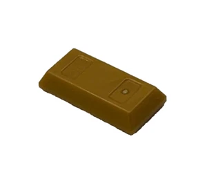 Lego 99563 Minifigure Oro Perlato Utensile Piastrelle Lingotto Barra 1 x 2 con Pareti Inclinate - Foto 1 di 5