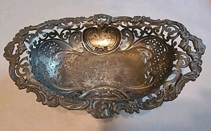 Victor Silver Co. Ovale Servierschüssel Brot/Brötchen 10" vierfach versilbert #1233 - Bild 1 von 4