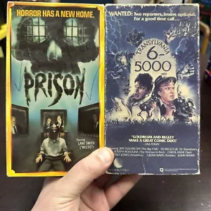 Prison & Transylvania 6-5000 Horror VHS Tape Lot New World Video Starmaker - Picture 1 of 6