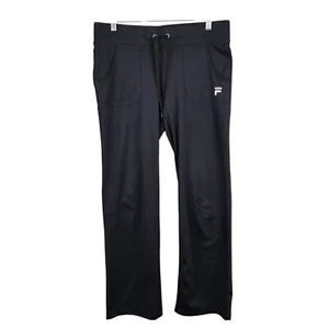 Womens Fila Black Live in Motion Pants Athletic Polyester Blend Stretch Size M - Picture 1 of 9