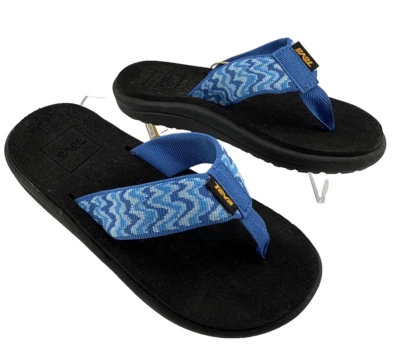 TEVA VOYA Little Kids US 13 Sandals Flip Flops 1106843C-K Waves Navy Blue NWT - Image 1 of 4