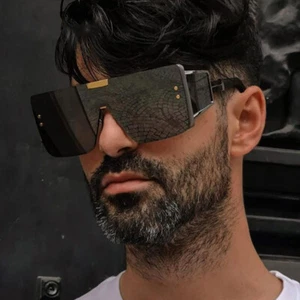 Fashion OVERSIZED Square Shield Sunglasses Men's Women Outdoor Flat Top Glasses - Picture 1 of 10