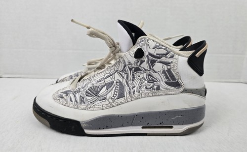 Scarpe Nike Air Jordan Dub Zero bianche cemento 311047 1611 giovani 4 5 anni bianco grigio