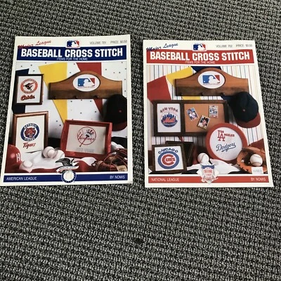 MLB Baseball Cross Stitch Magazines 1988 Vintage EUC - Image 1 of 4
