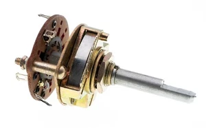 Unidex 249, 1 Wafer, 2 Pol, 3 Pos, Rotary Switch 1/4" Shaft, 90Deg/Pos - Picture 1 of 3