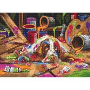 Gezähltes Kreuzstich-Set Hund DIY Luca-S B2415 unbedruckte Leinwand - Bild 1 von 1
