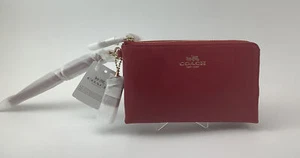 NWOT Red Coach Double Zip Wristlet & Walllet - Picture 1 of 8