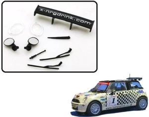 Scalextric W9031 Rear Wing Spoiler Mirrors Wipers Lenses For BMW Mini Cooper NRG - Picture 1 of 2