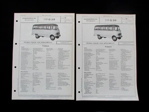 2x Mercedes O319 Benziner 2S A4 12/63 12/65 Deutsch Prospekt Brochure 563 - Bild 1 von 3