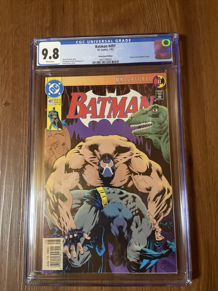 BATMAN 497 CGC 9.8 NM/MT BANE RARE NEWSSTAND 1993 DC APARO & GIORDANO ART - Image 1 of 4