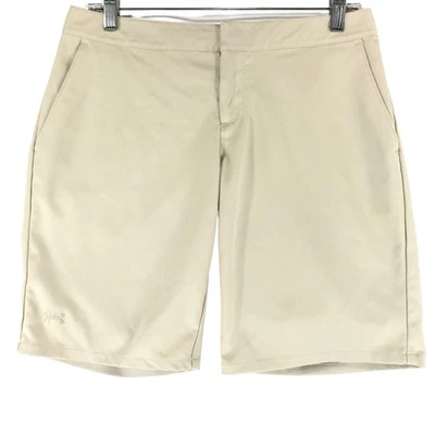 Under Armour Women's 6 (30x10) Performance Low Rise Shorts Beige Poly 3 Pocket - Image 1 of 4