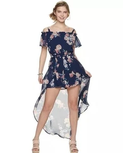 Lily Rose Off The Shoulder Walk Through Maxi Romper NWT Large - Picture 1 of 9