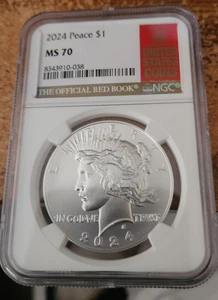 2024 Peace silver dollar NGC MS 70 * - Picture 1 of 2