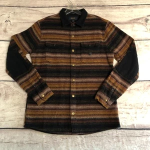 Roark Flanellhemd M Herren gestreift Nordsman Snap Overshirt Shacket Ellenbogen Patches - Bild 1 von 17
