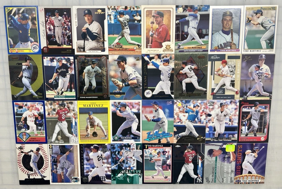 TINO MARTINEZ - ¡Enorme lote de 32 cartas! ¡NOVATO! Bowman-Fleer+ MARINERS, YANKEES+ $$$ Foto 1 de 1