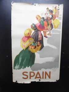 c.1940s SPANIEN Travel Poster by Jose Morell Vintage Orignal - Bild 1 von 9