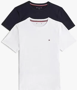 Tommy Hilfiger Boys T-Shirt 2 Pack White/Desert Sky Age 14-16 BNWB BOX DAMAGED - Picture 1 of 5