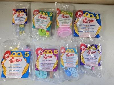 Juego completo de 8 juguetes Happy Meal vintage 1994 McDonald's Barbie SIN ABRIR Foto 1 de 4